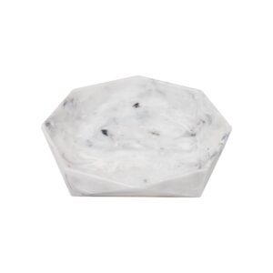 Maison Sucasa Soap Dispenser, Pump, Hand Soap, Dish Soap Dispenser, Kitchen, Bathroom, Refillable, Marble Design, Plastic, White